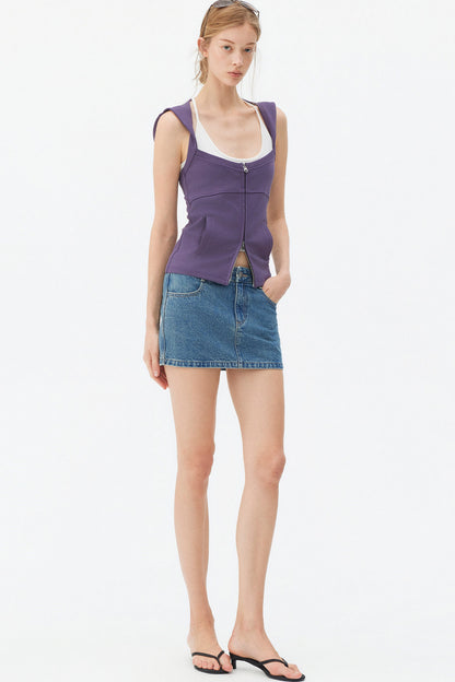 Ensemble gilet sans manches à couches aérées