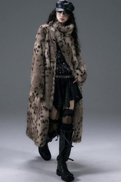 Reversible Suede Leopard Fur Coat