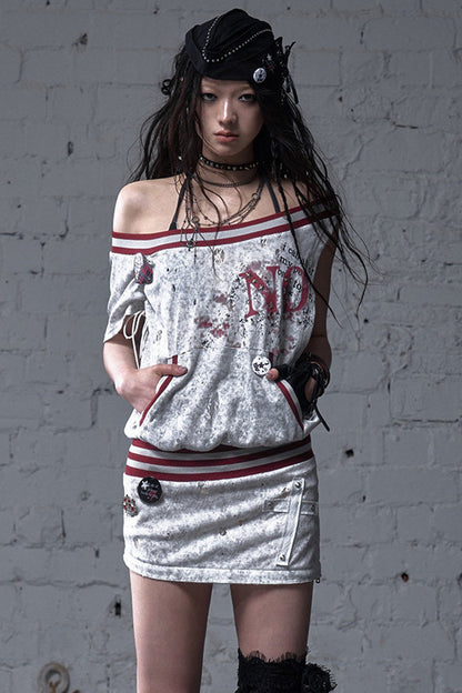 Distressed Punk Sleeveless Dress