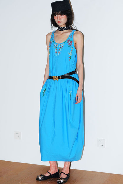 Heavy Beaded Cotton Dress
