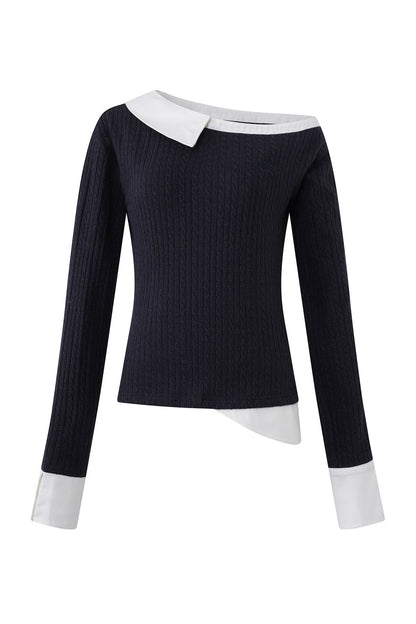 Layered-Look Knit Top