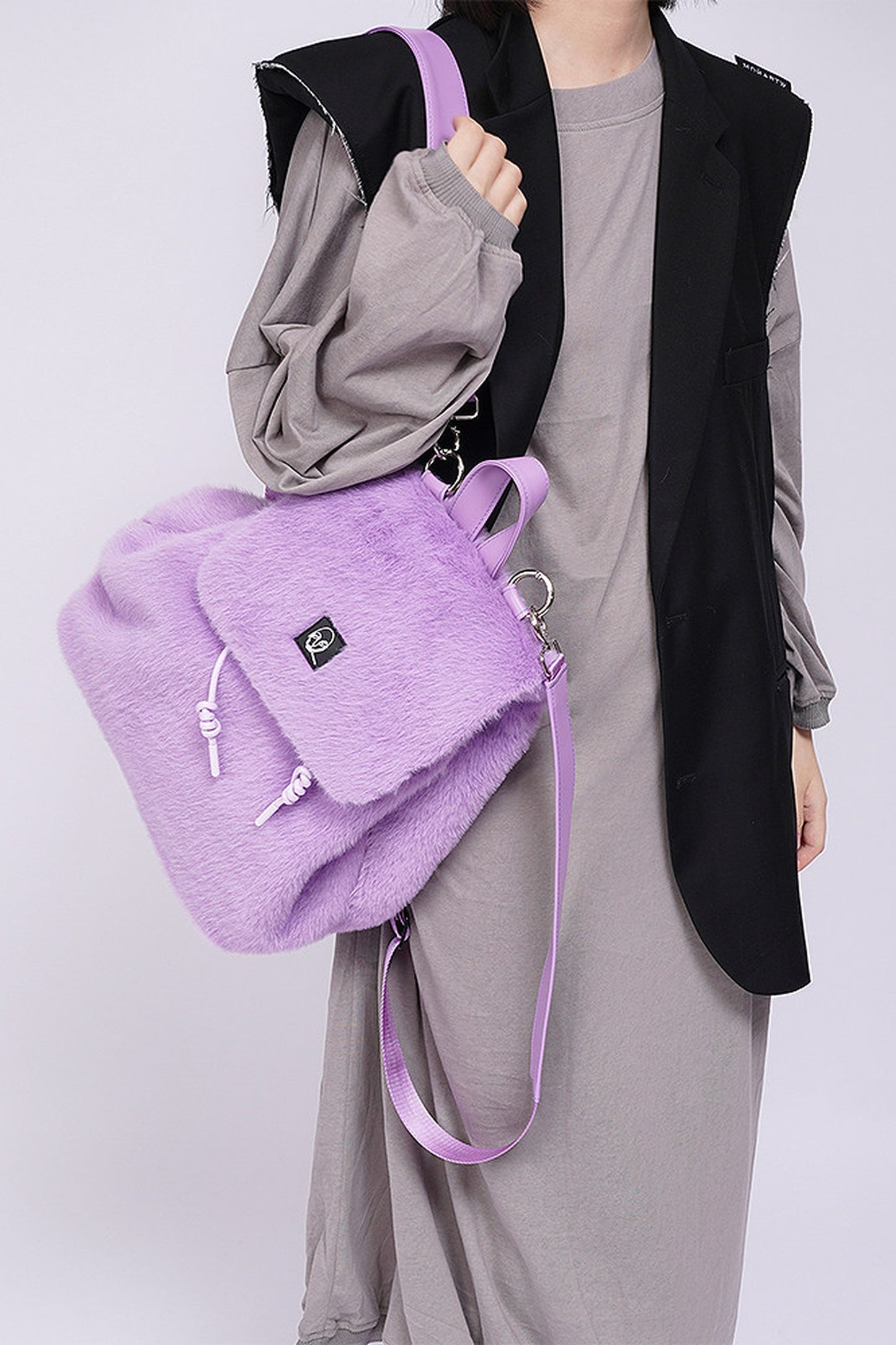 Zaino a tracolla peloso Macaron