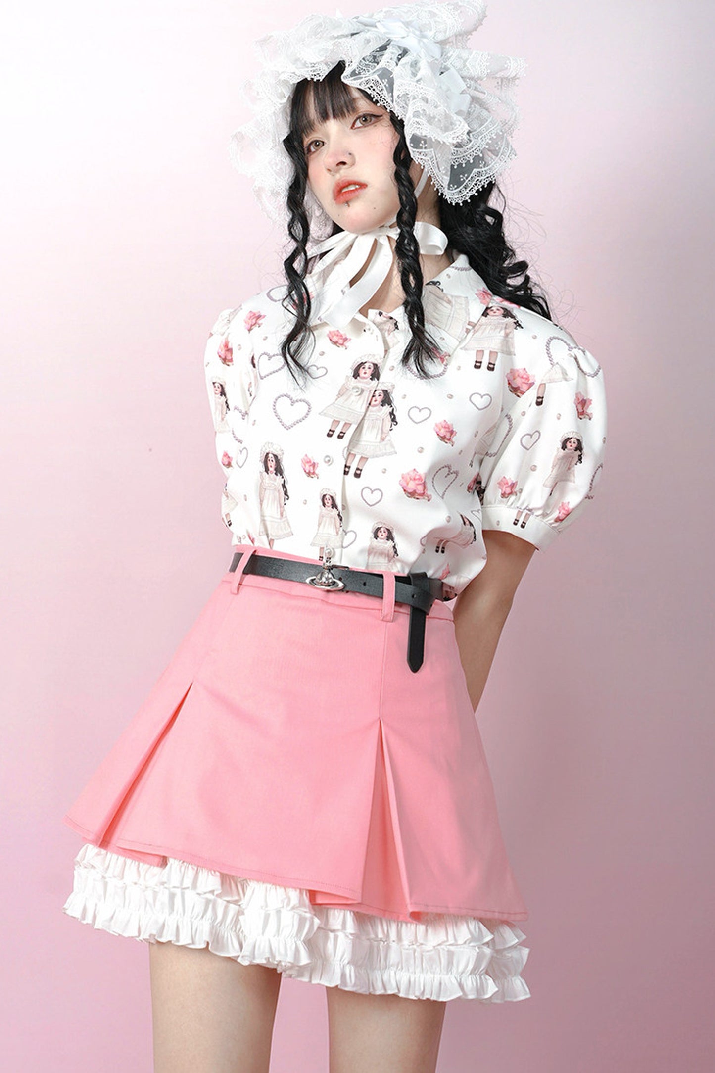 Heavenly Pleated Lace Skirt