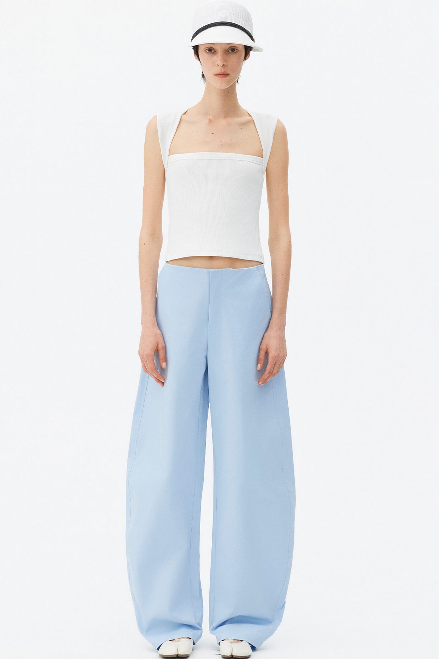 Square Neck Sleeveless Knit Tank Top