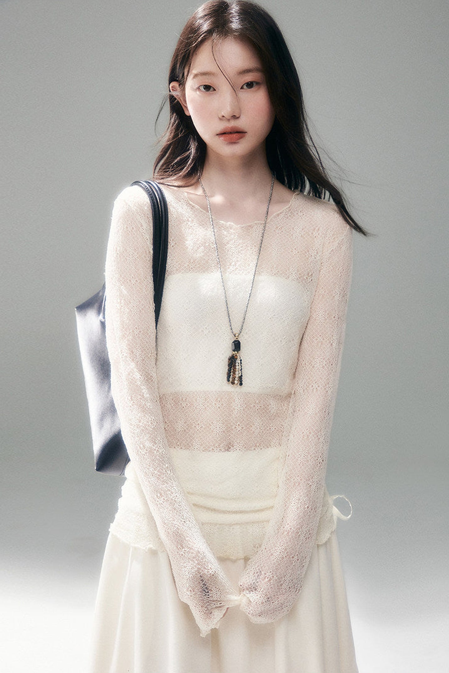 Sheer Lace Poem Blouse