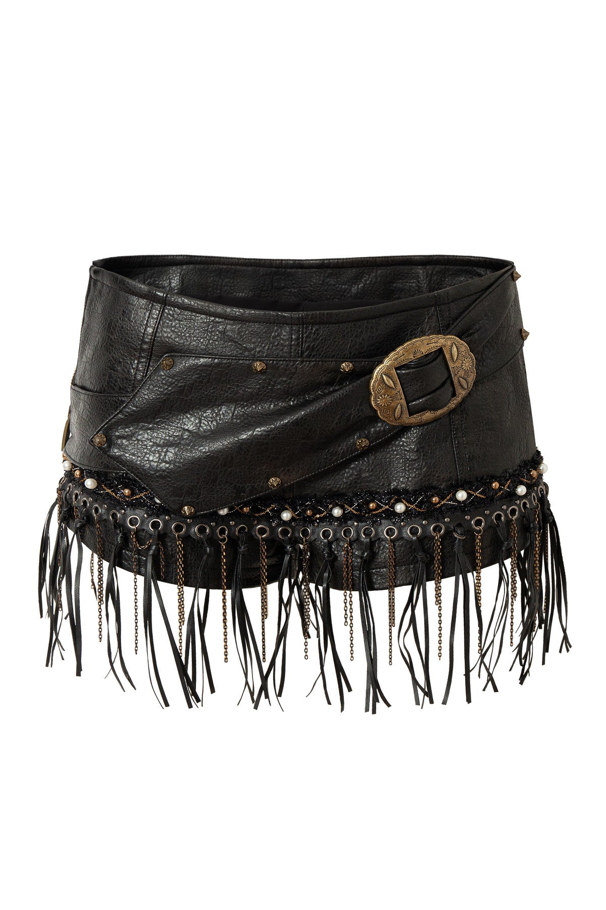 Punk Rock Chain Fringe Shorts