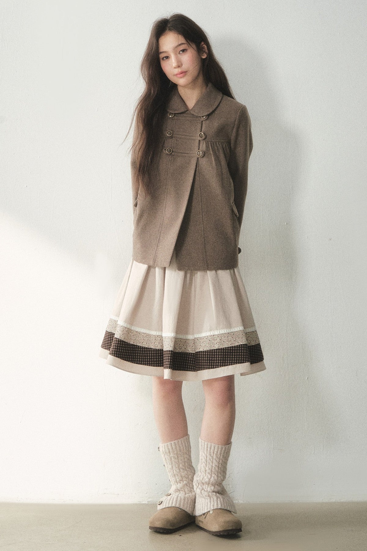 Chestnut Latte Napoleon Wool Coat
