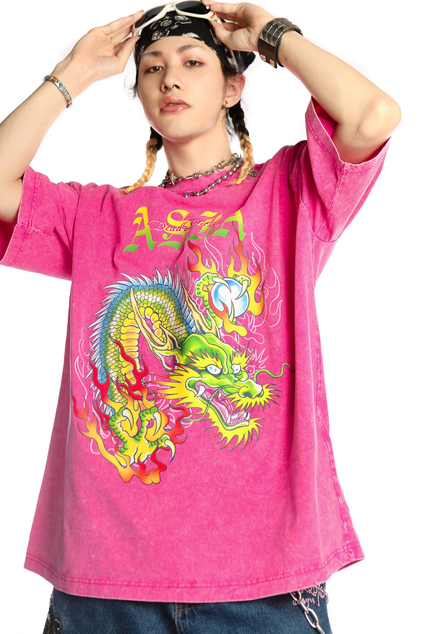 Dragon Print Loose Blouse