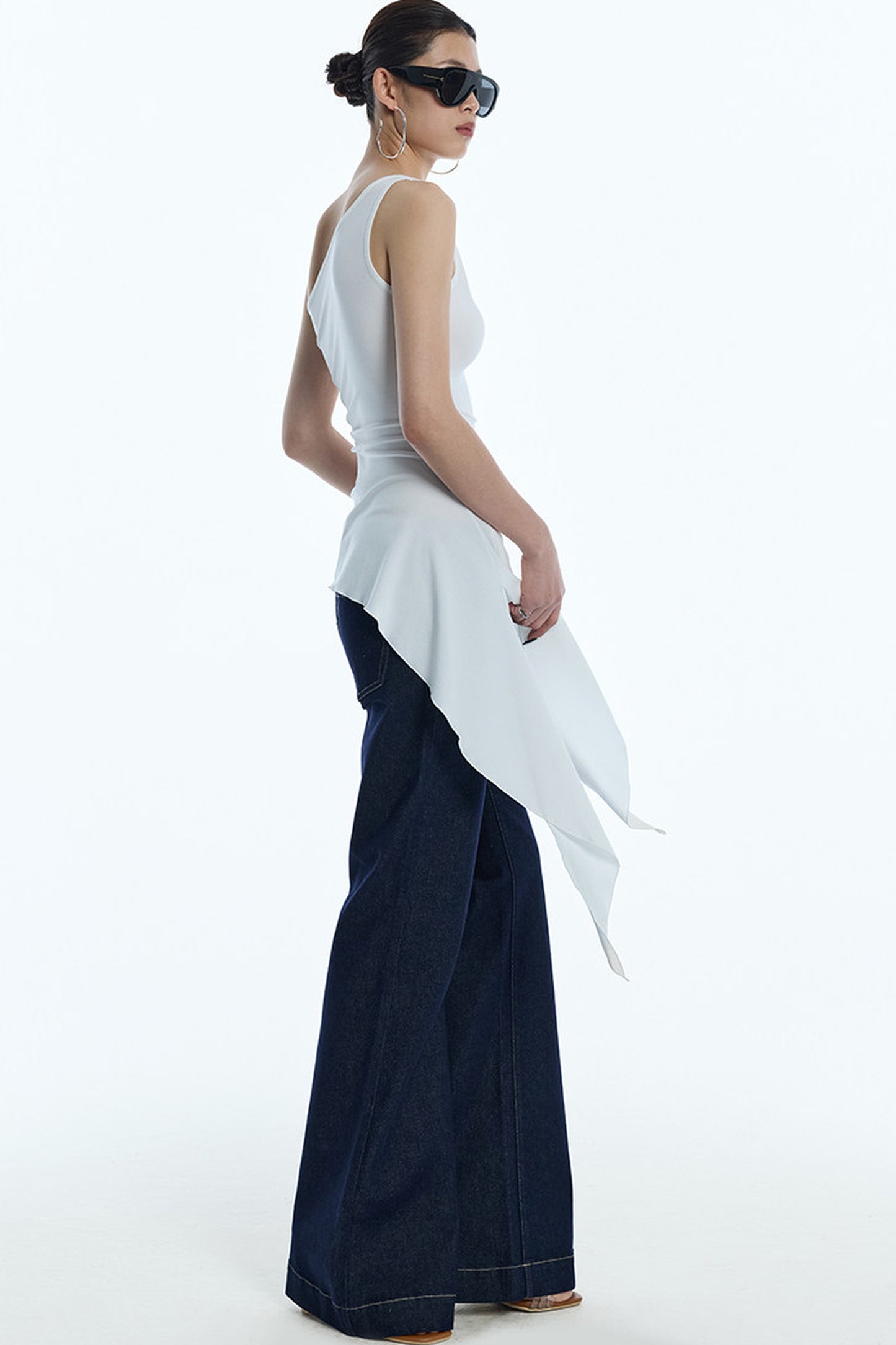 One-Shoulder Ruffled Camisole Top