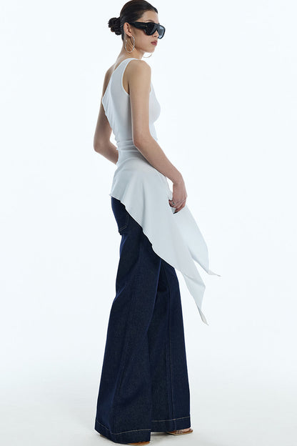 One-Shoulder Ruffled Camisole Top