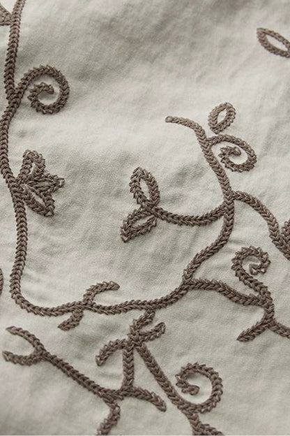 Heavy Embroidery Beading Batwing Jumpsuit