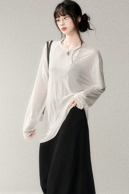 Gonna a trapezio in satin di acetato