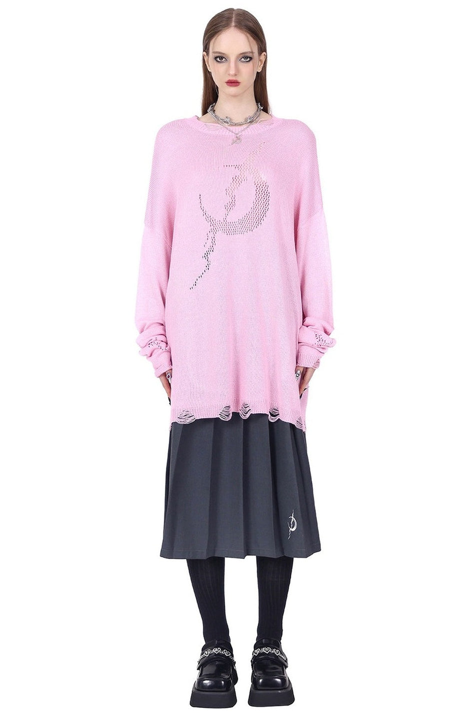Y2K Hollow Out Knit Top