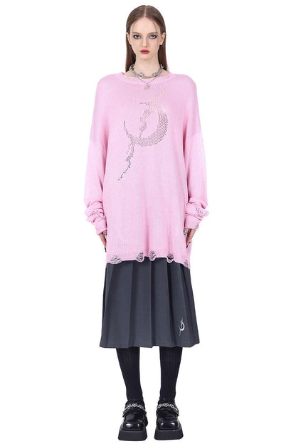 Y2K Hollow Out Knit Top