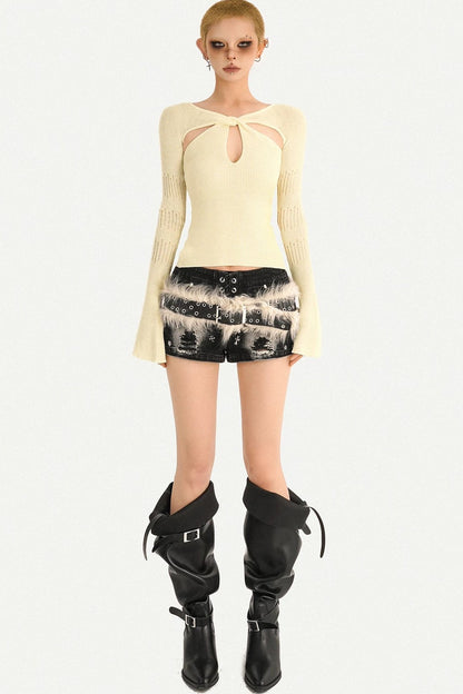Twisted Hollow Knit Sweater