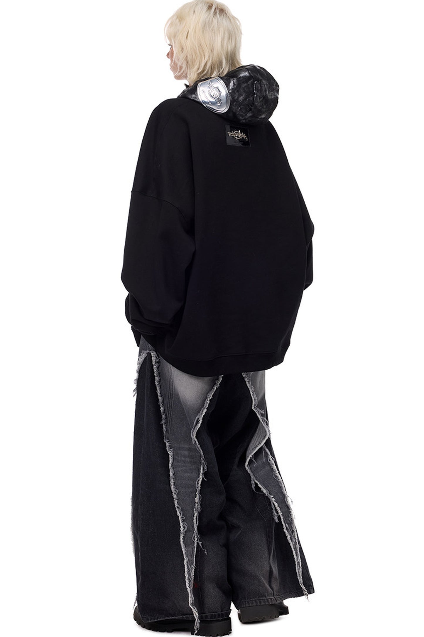 Cat Metal Thorns Heavy Industry Embroidered Blouse