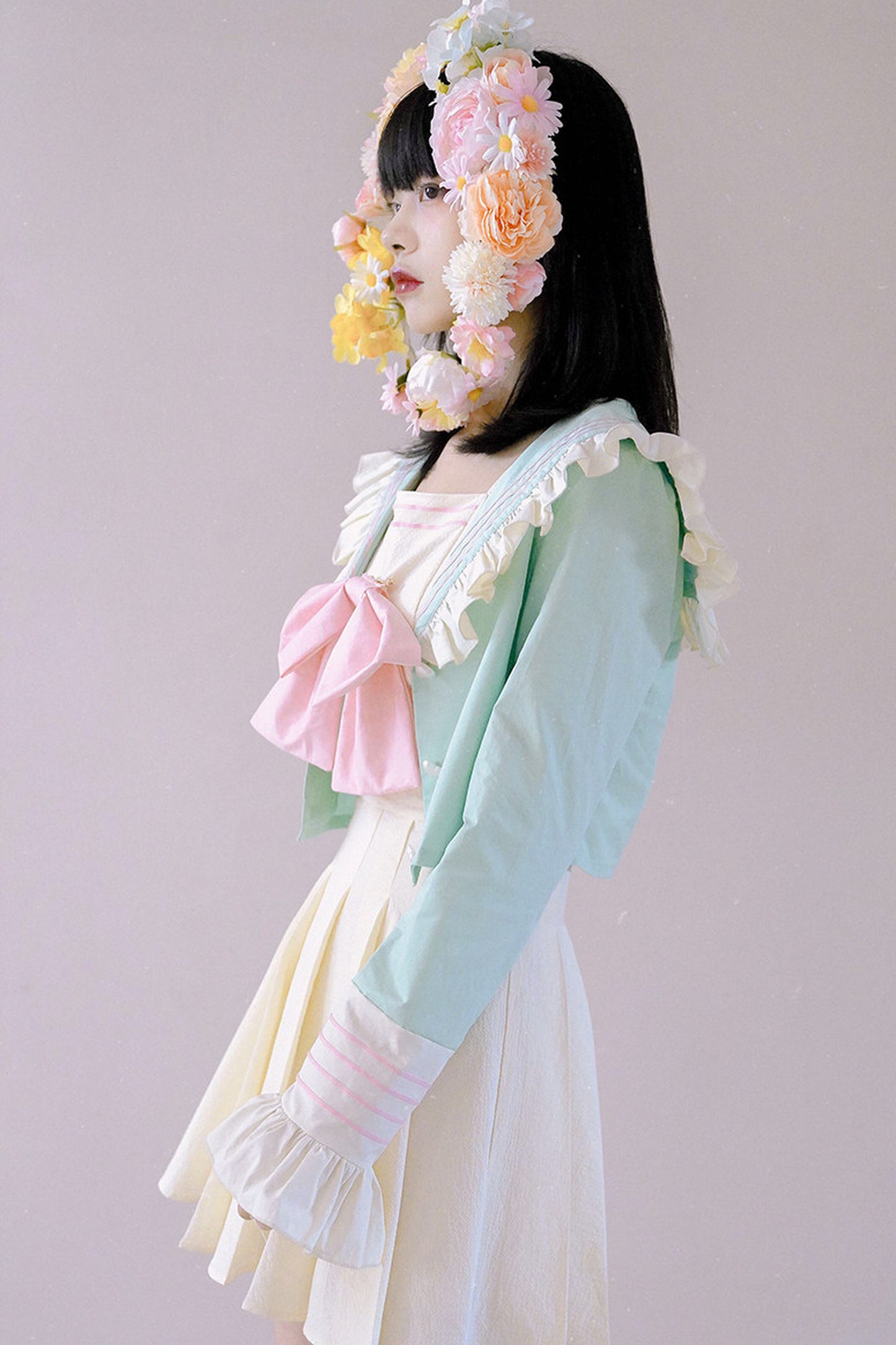 Cream Sailor Collar Jacket