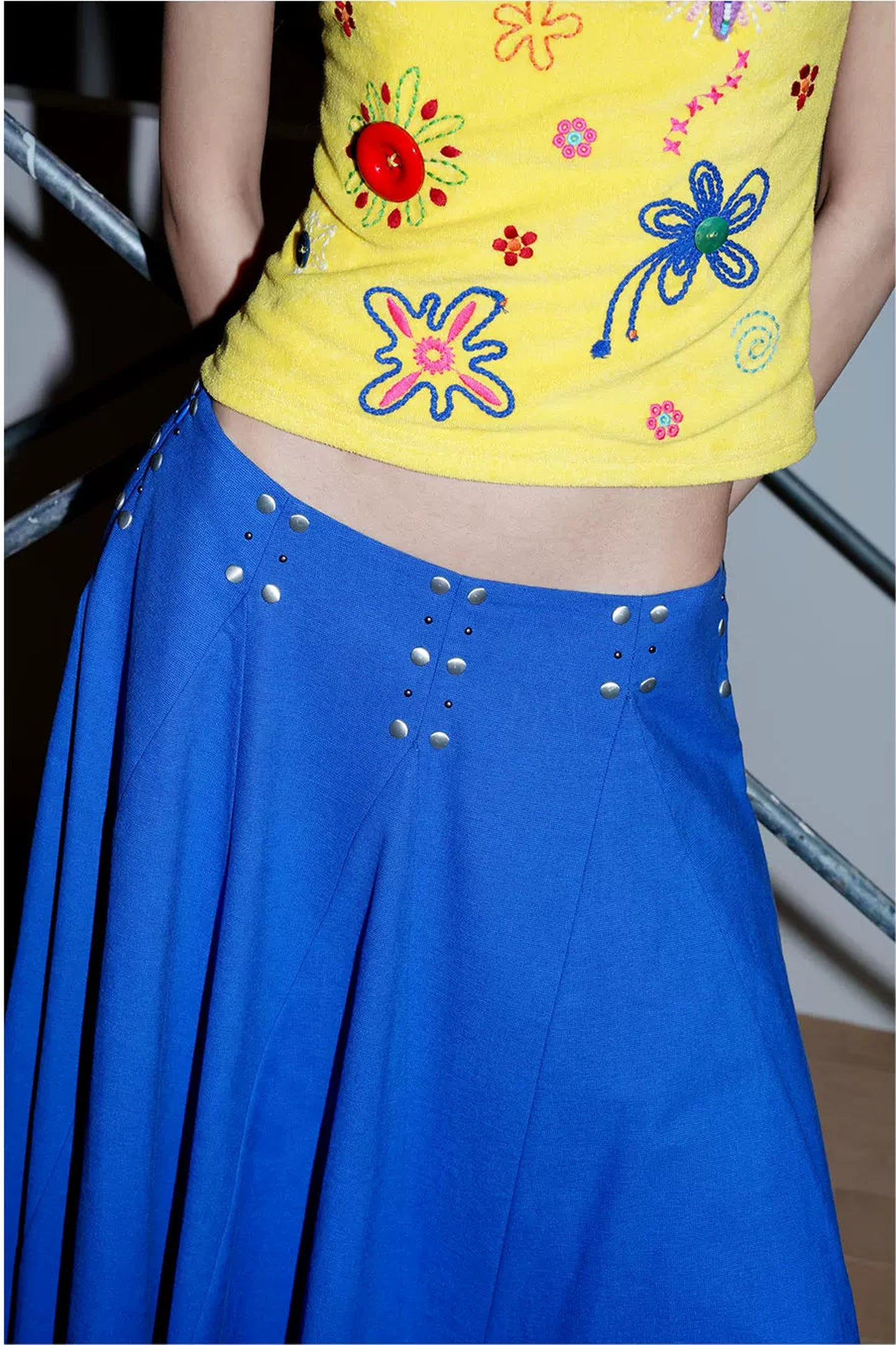 Rhinestone A-Line Skirt