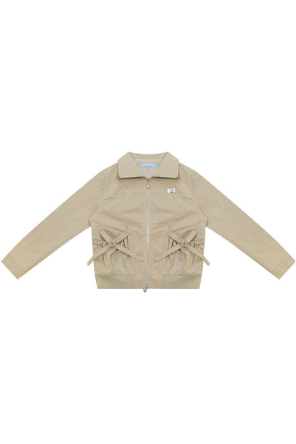 Khaki Lapel Work Jacket
