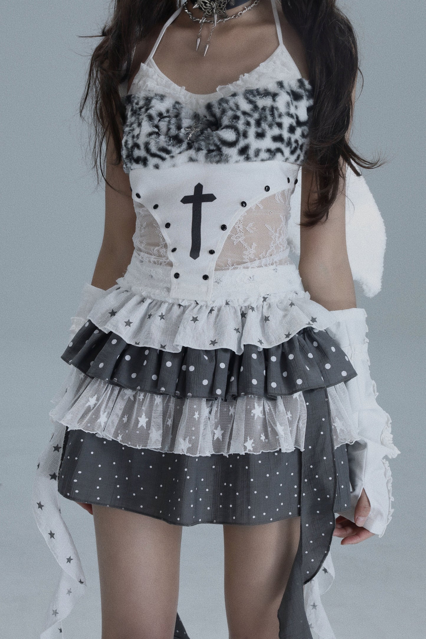 Gothic Lace Patchwork Tank Top
