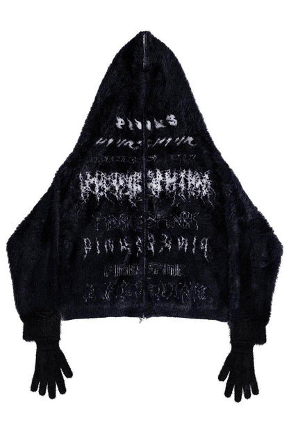 Reversible Mink Fur Hooded Gloves Jacket