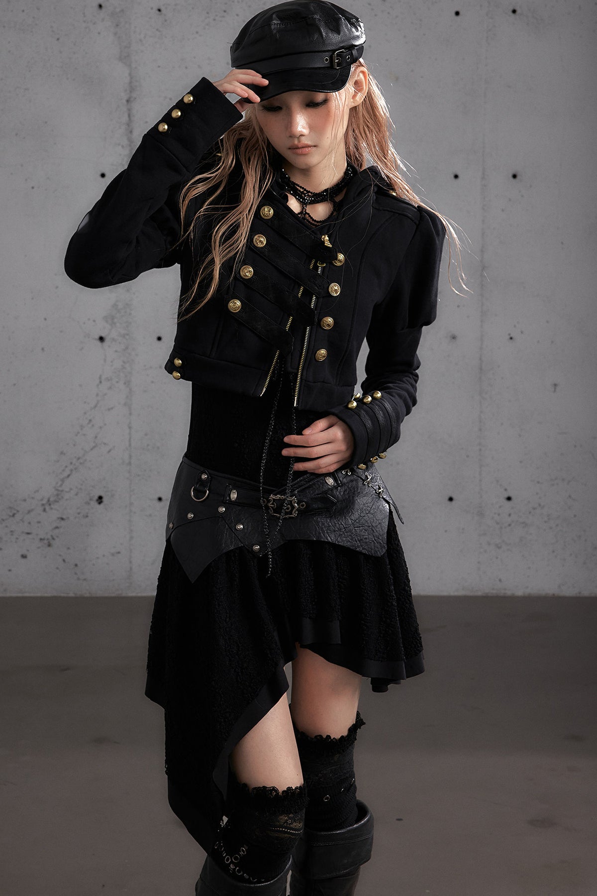 Napoleon Hooded Puff-Sleeve Sweatshirt