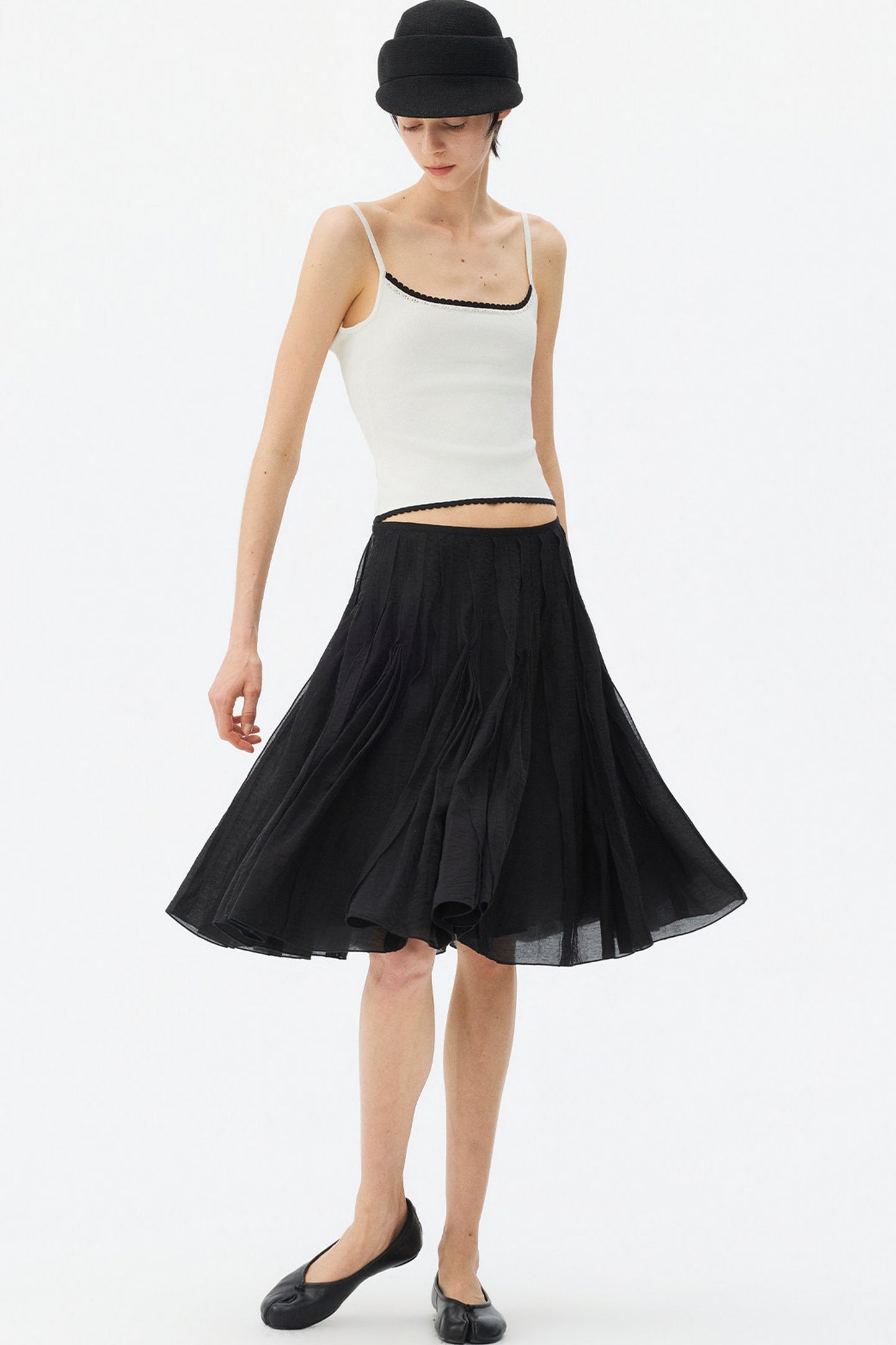 Color-Block Lace Knit Camisole