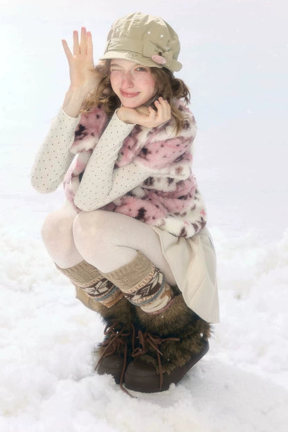Pink Sherpa Duffle Jacket