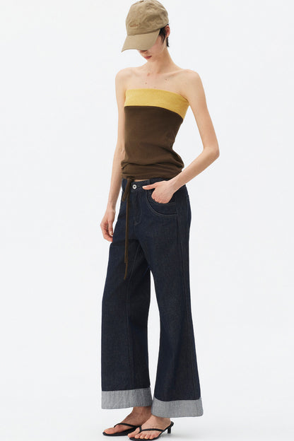 Lyocell Patchwork Tube Top