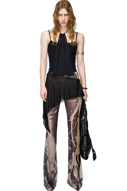 Halter Chiffon Spliced Camisole