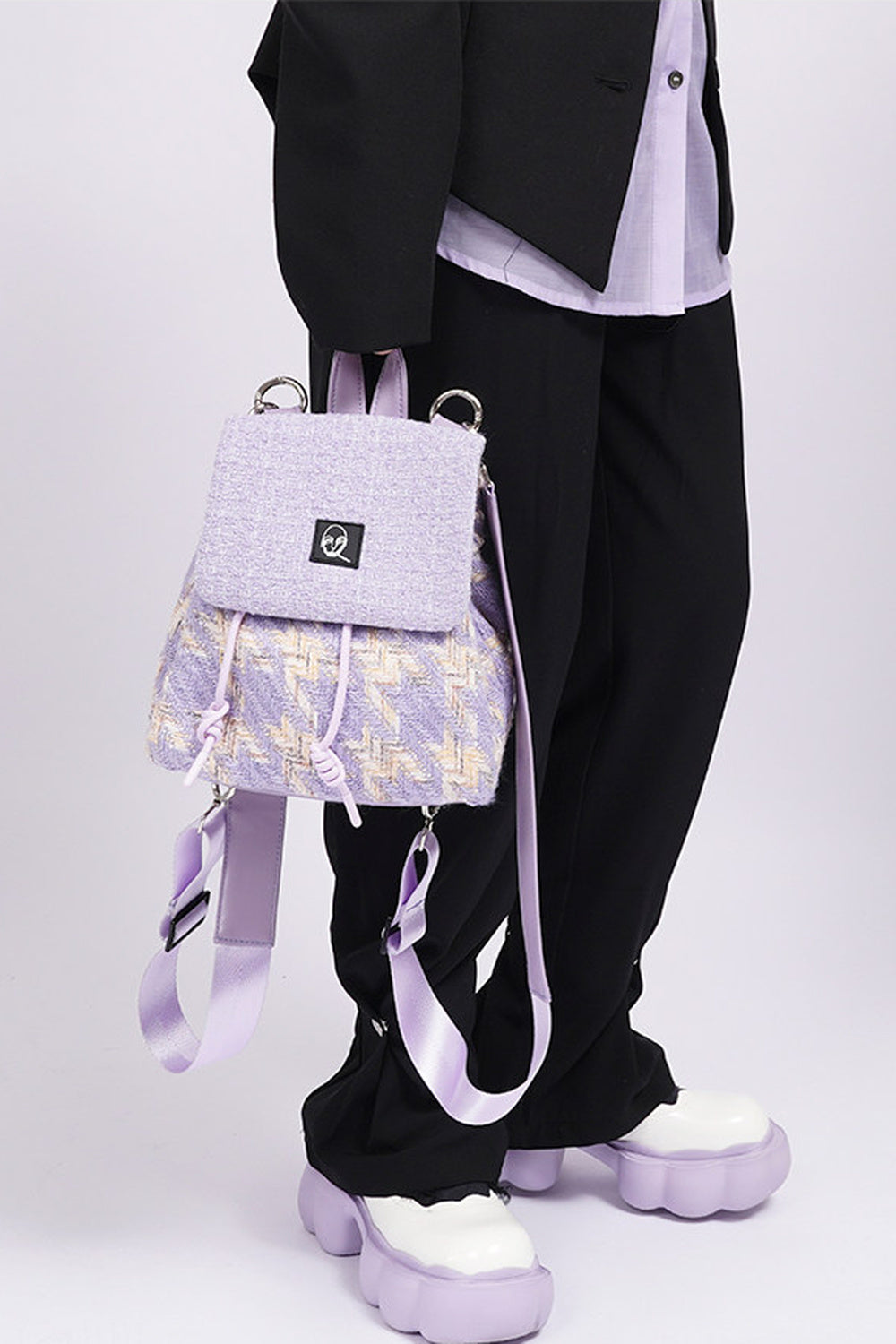 Y2K Furry Crossbody Backpack