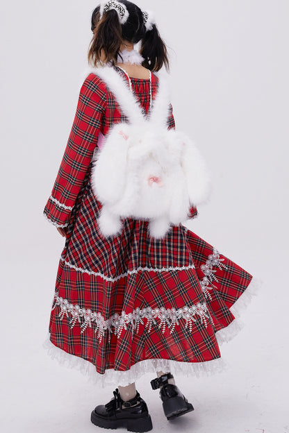 White Plush Rabbit Backpack