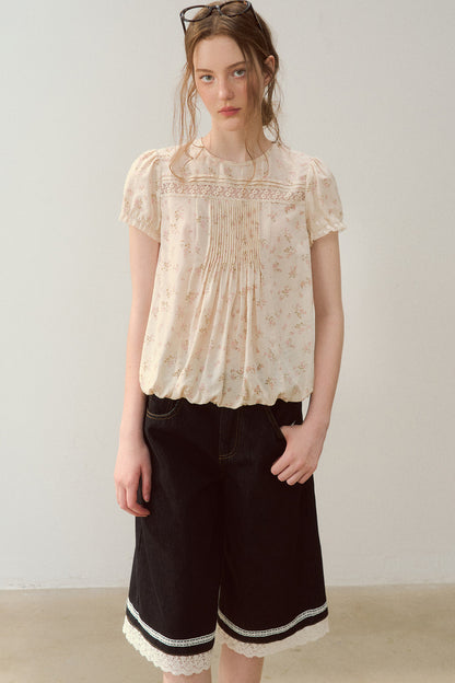 Vintage Floral Lace Blouse