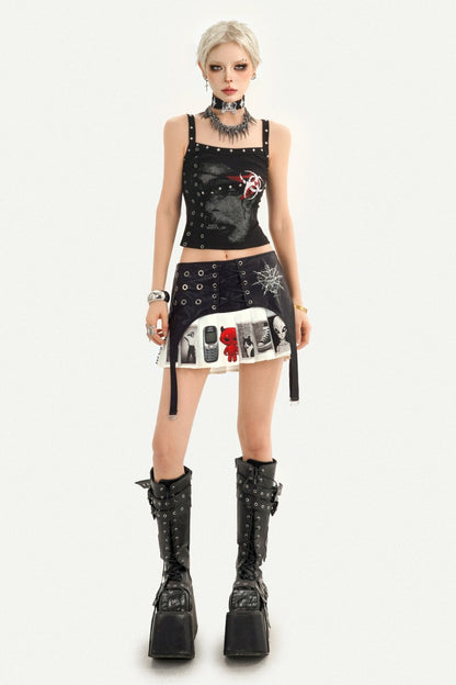 Studded Graffiti Camisole