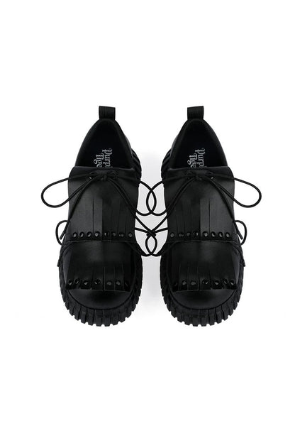 Thick-Soled Leather Derby Shoes