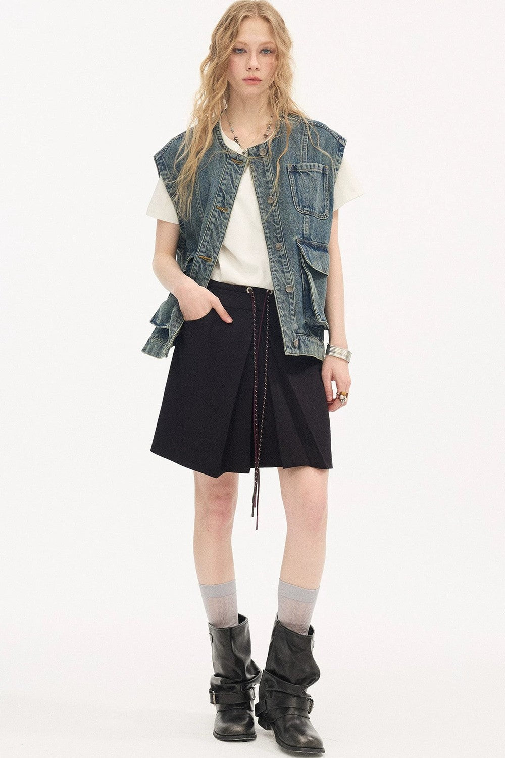 Loose Cotton Round Neck Top