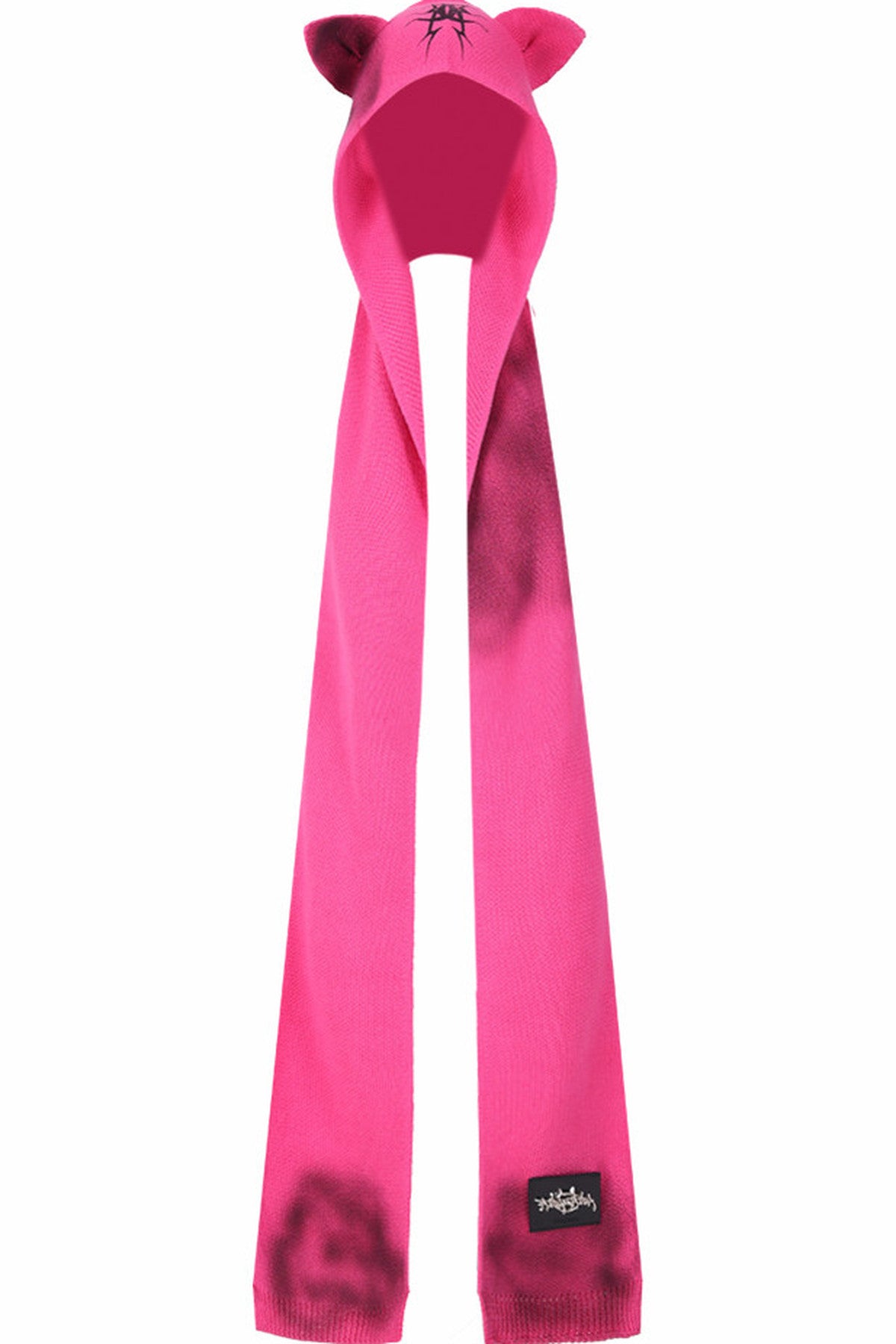 Cat Ear Graffiti Scarf Knit Hat