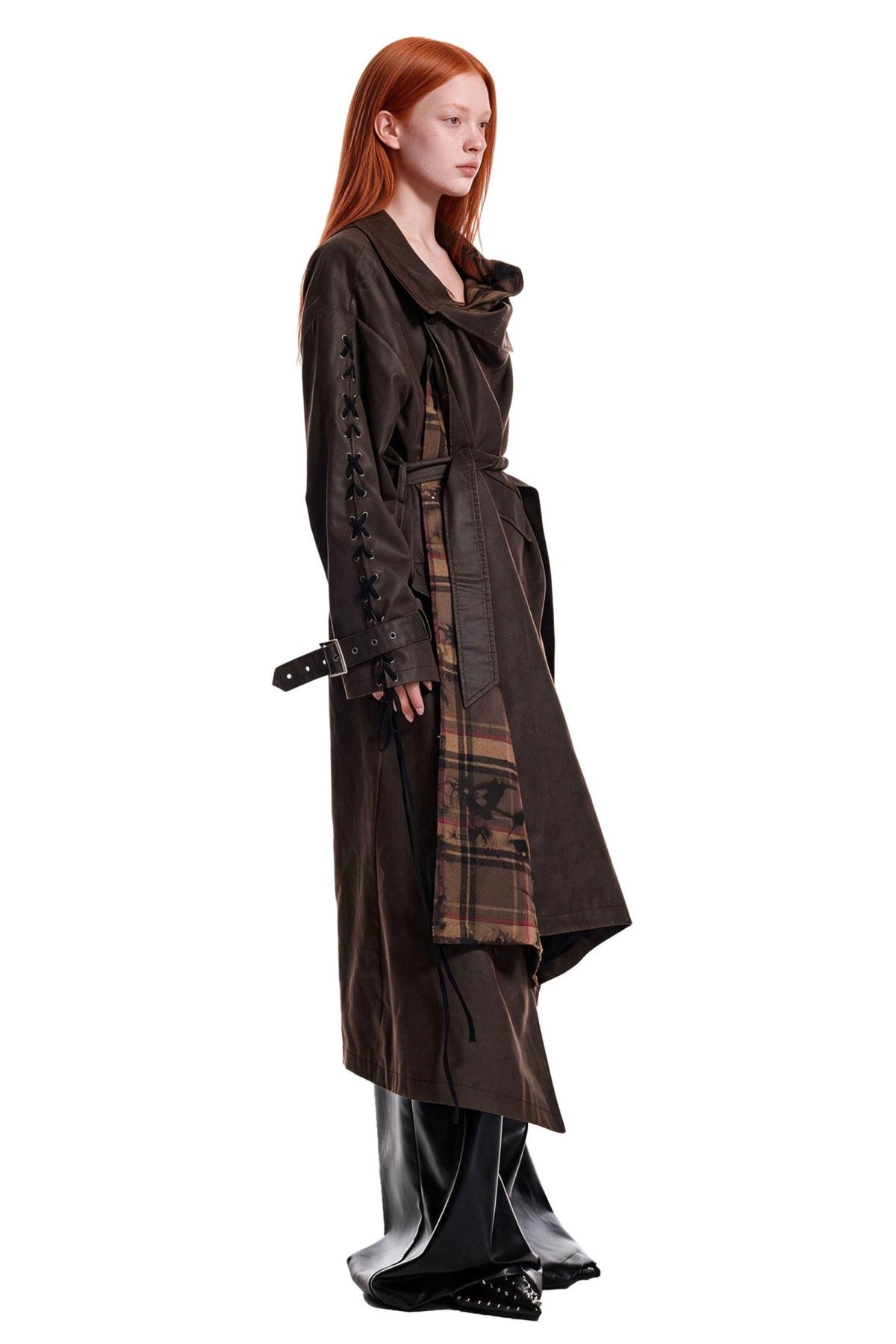Distressed Punk Trench Coat