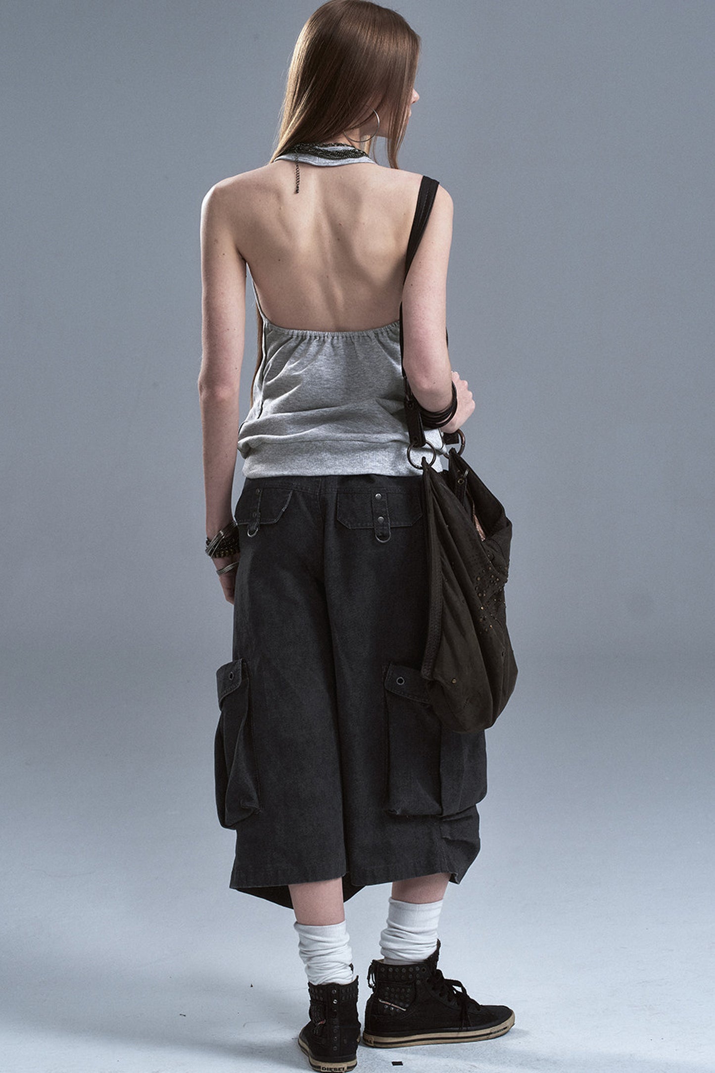 Halter Neck Color-Blocked Camisole