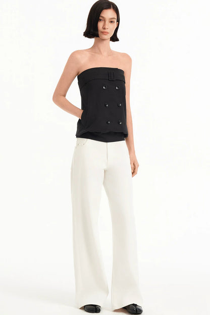 Tencel Deconstructed Double-Breasted Vest