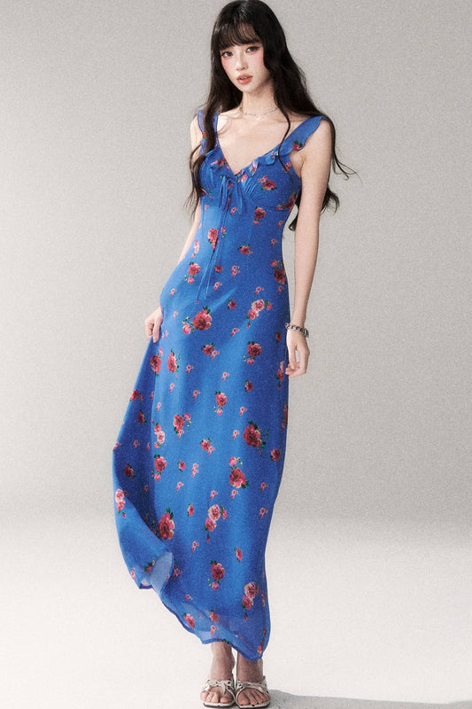 Blue Rose Summer Dress
