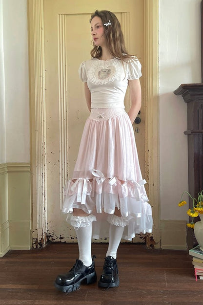 Angel's Tears Pink Plaid Skirt
