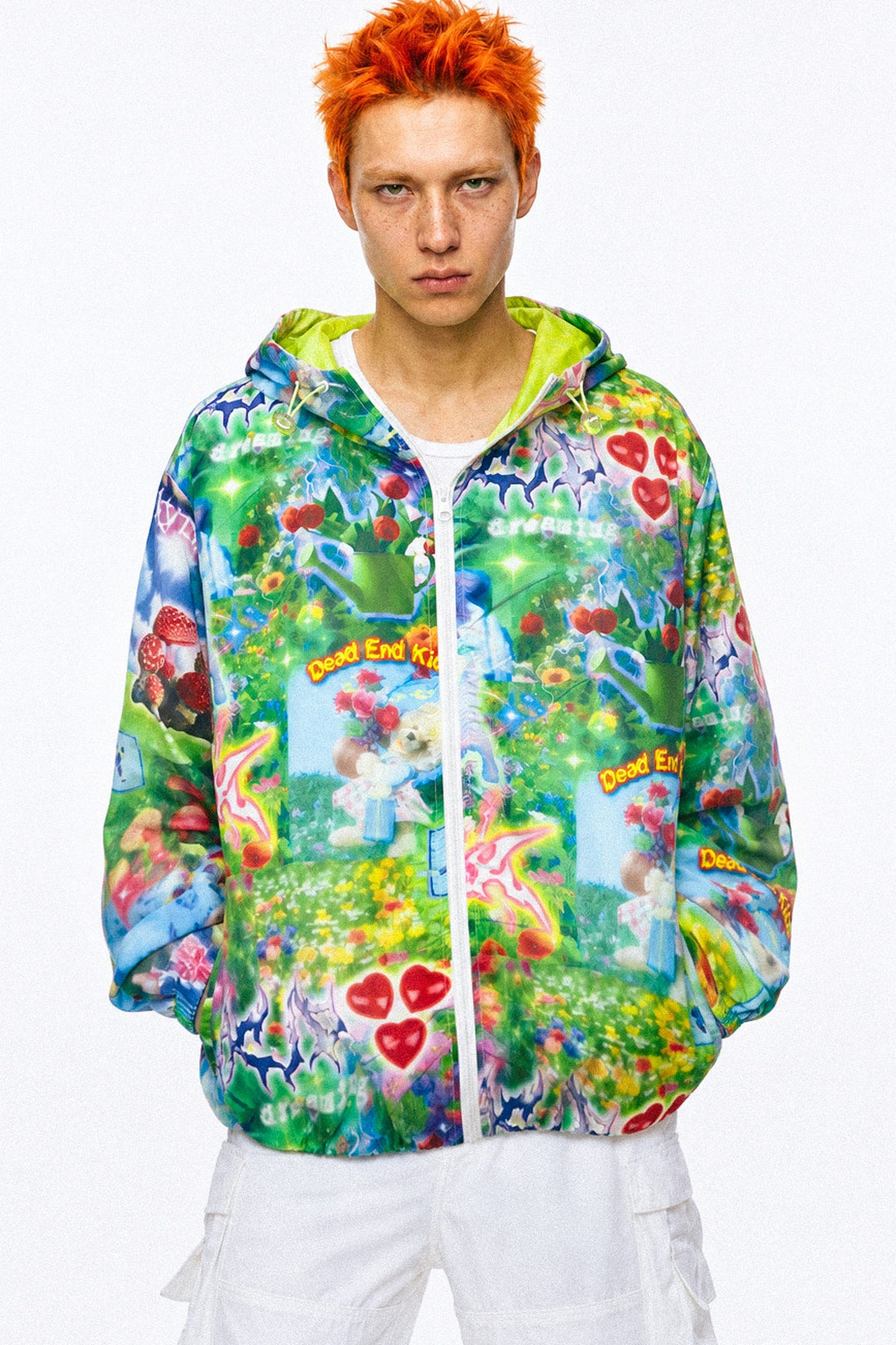 Teflon veste coupe-vent à imprimé forêt de rêve