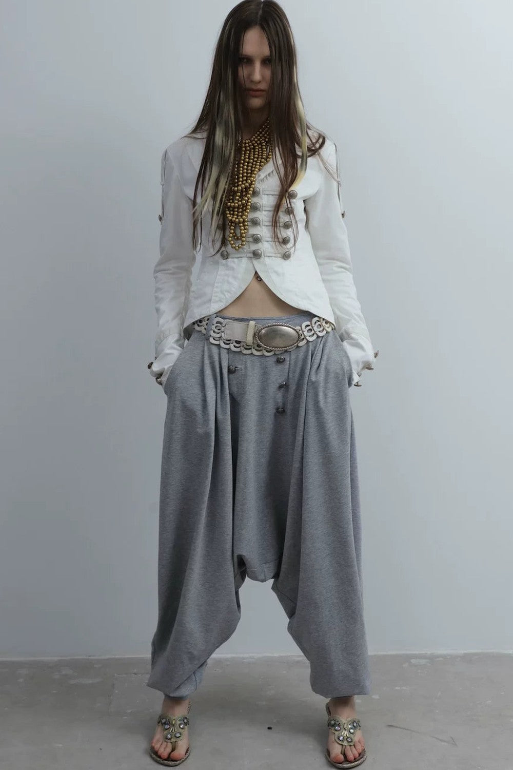 Retro Knit Harem Pants