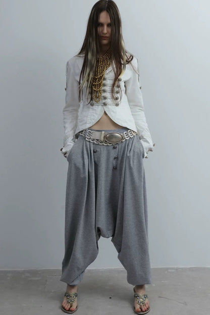Retro Knit Harem Pants