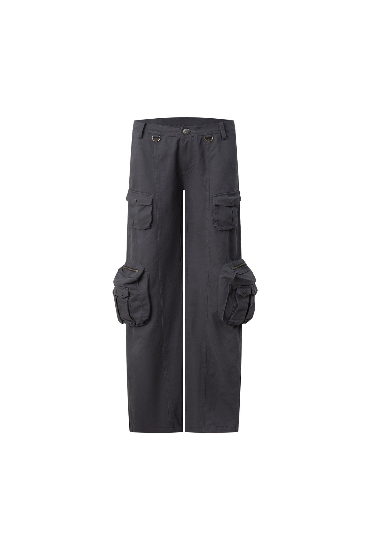 Washed Cotton Straight Cargo Pants