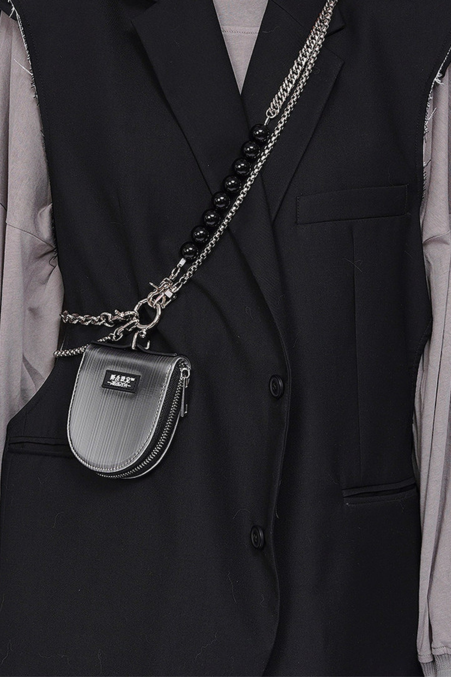 Borsetta con catena argentata Wild Key