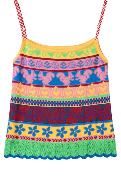 Caraco en maille géométrique Fair Isle