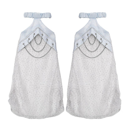 Y2K Rhinestone Lace Chain Leg Warmers