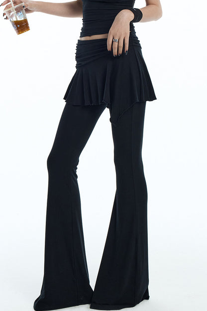 Faux Two-Piece Lyocell Flared Pants Set-Up